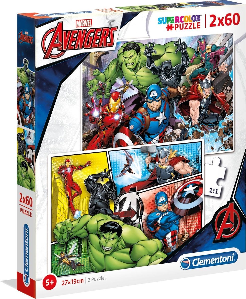 Clementoni Legpuzzel Marvel Avengers 2x60 Stukjes