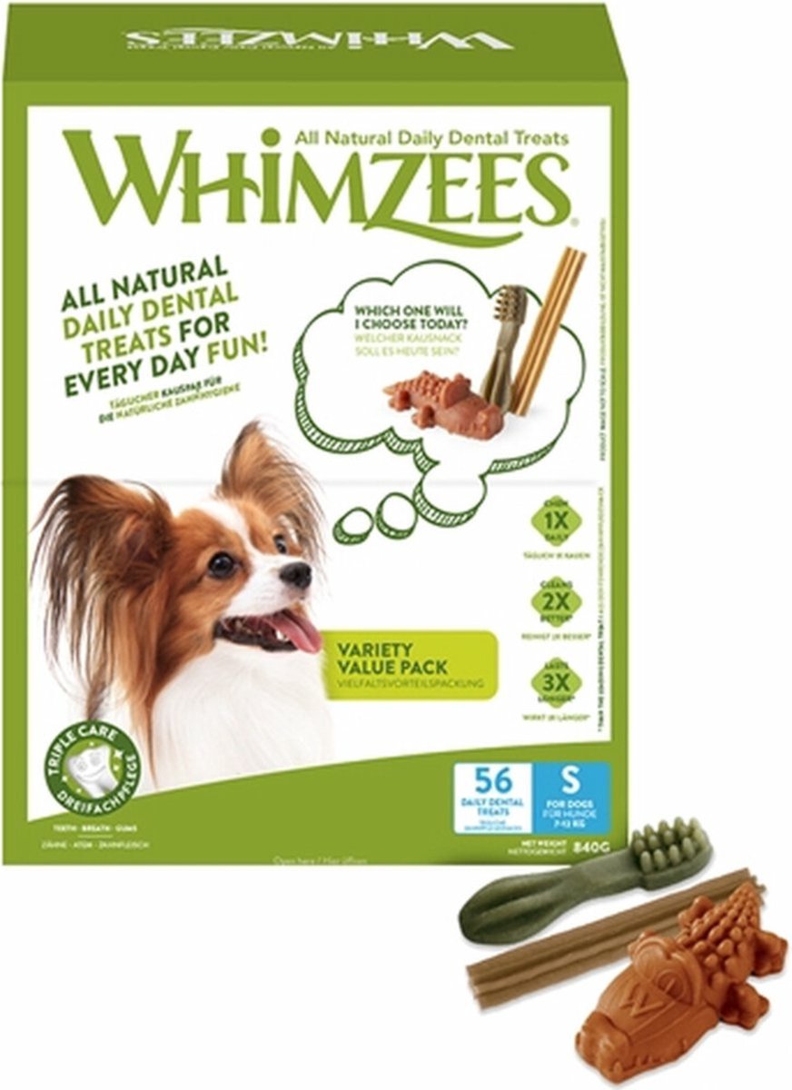 Whimzees Variety Box - Hondensnacks - 840 g 56 stuks