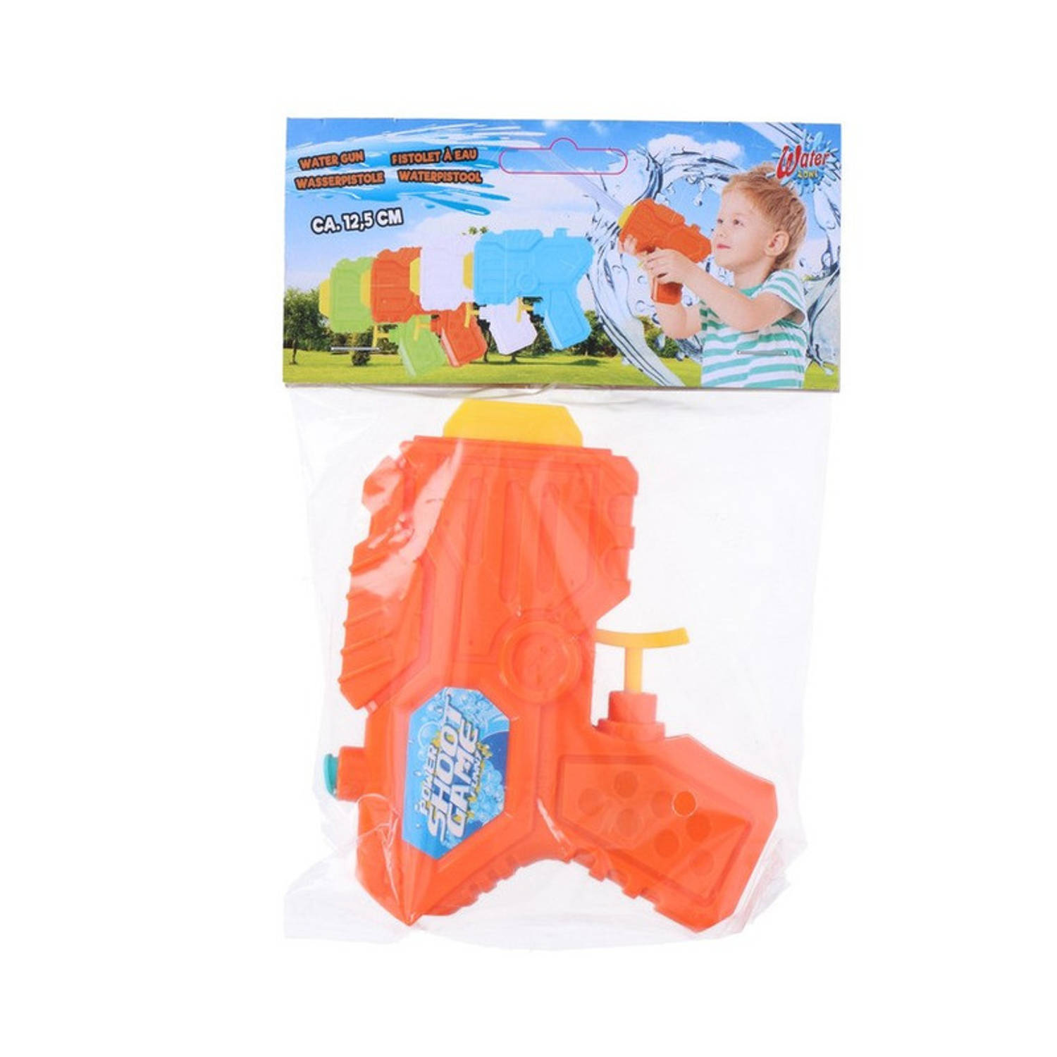 1x Waterpistolen/waterpistool Klein Van 12 Cm Kinderspeelgoed - Waterspeelgoed Van Kunststof - Oranje