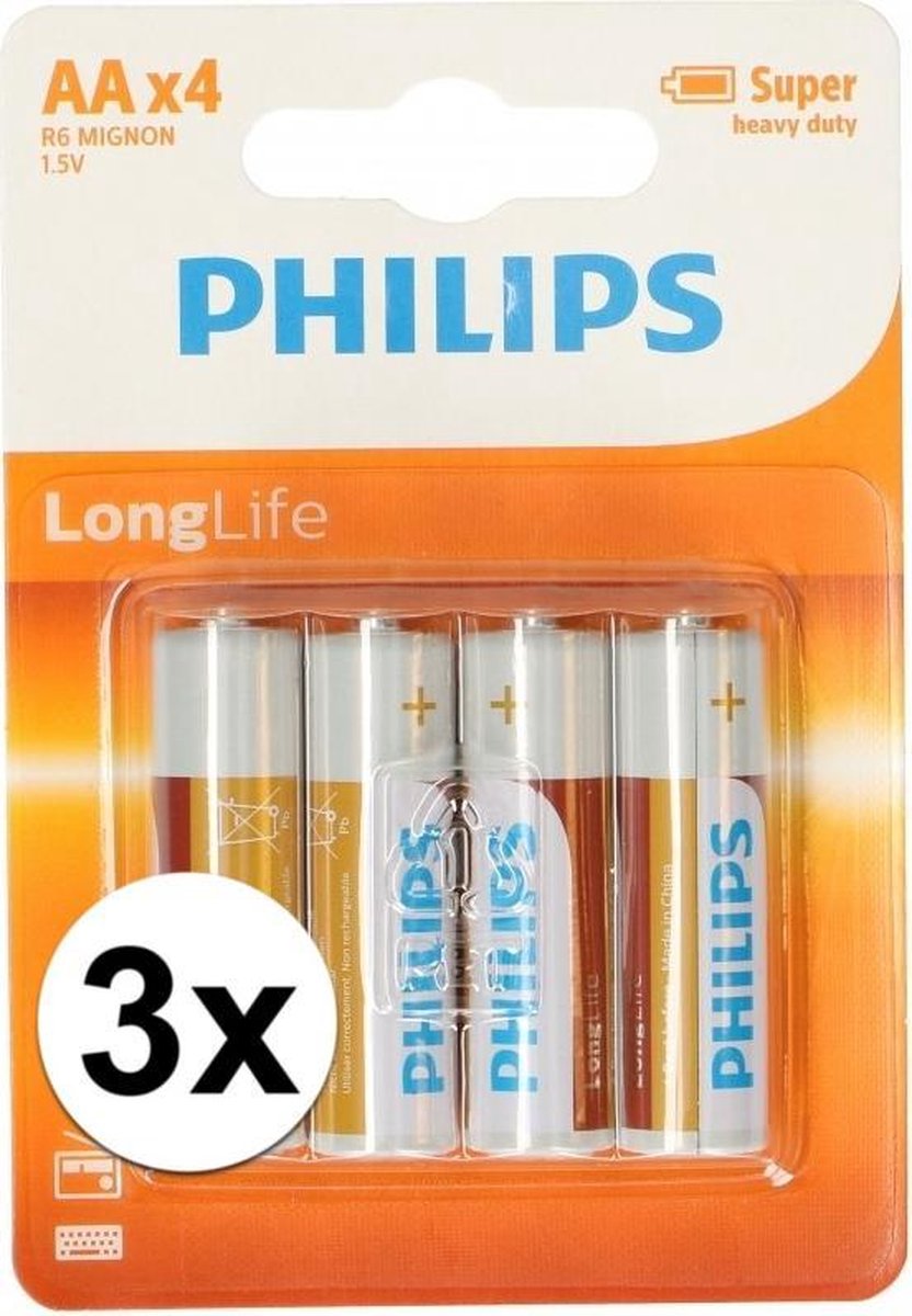 Philips 12 Stuks Aa Batterijen
