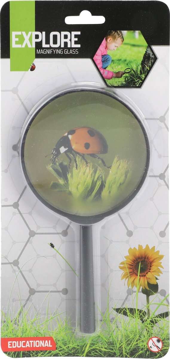 Toi-Toys Vergrootglas Explore Junior 9 Cm Glas - Zwart