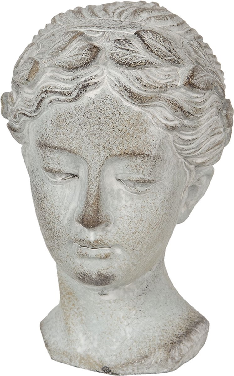 Clayre & Eef Decoratie Buste 6te0293 12*11*17 Cm - Steen - Grijs