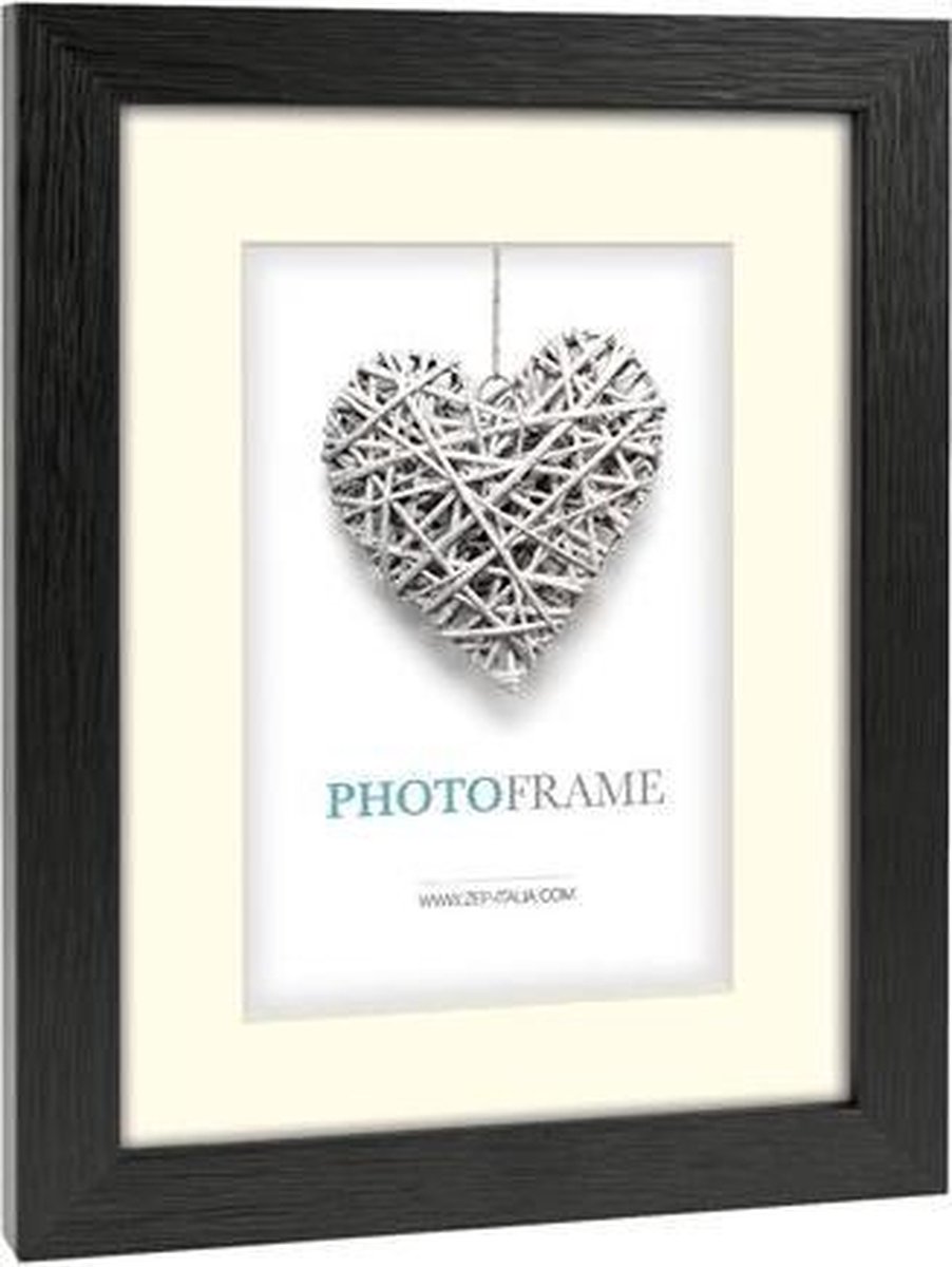 Zep - Houten Fotolijst Met Passe-partout Regent 5 Formaat 9x13 / 13x18 Cm - V32575 - Zwart