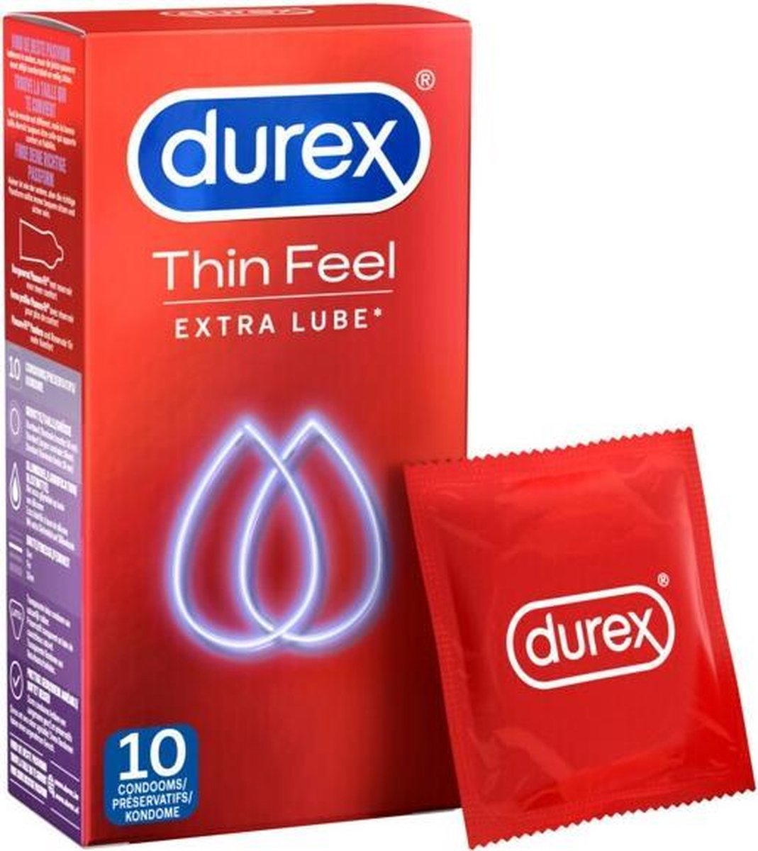 Durex Condooms Feel Sensual (extra lube) 10x