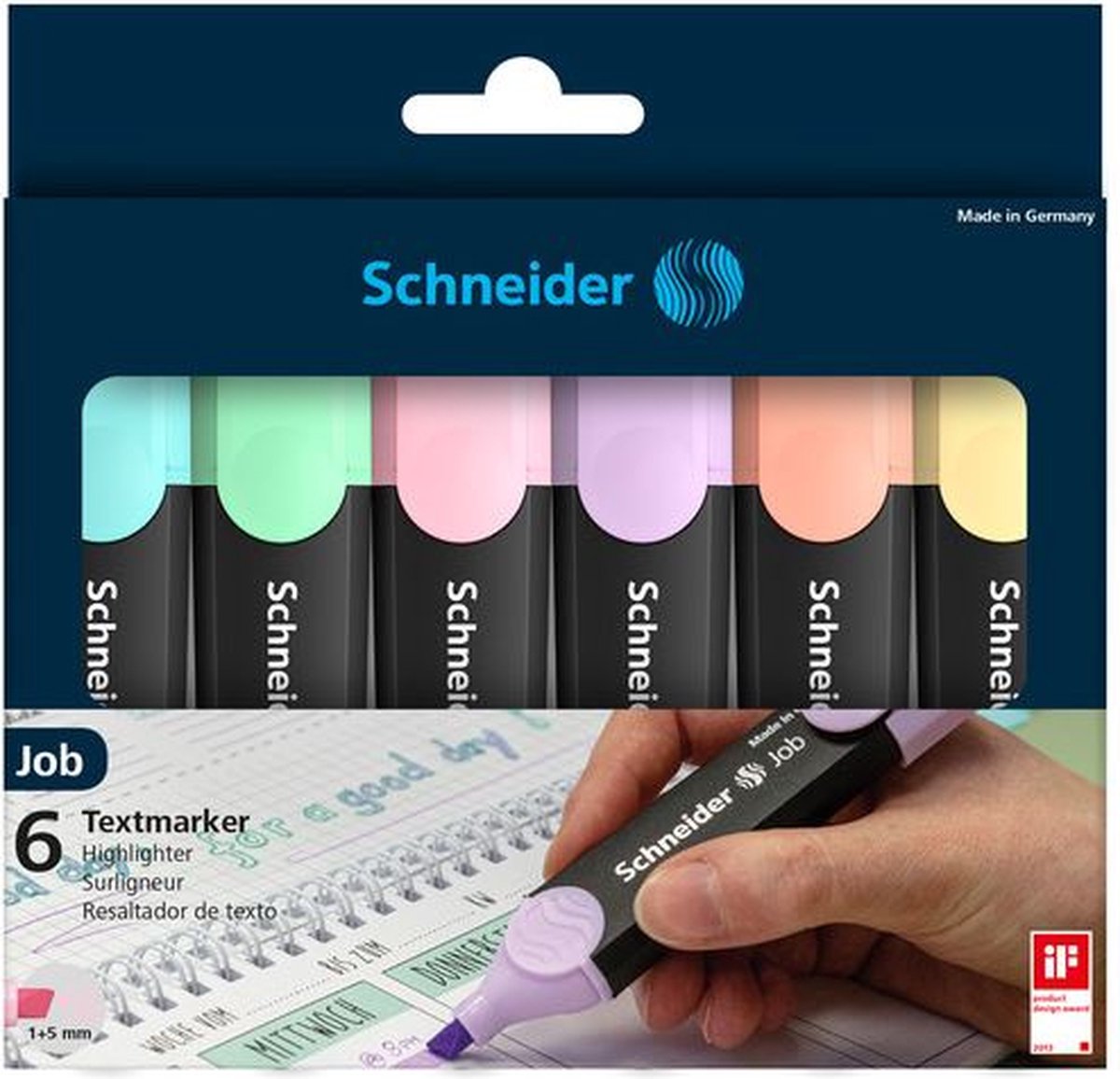 Schneider Electric Tekstmarker Job Pastel Kleur Ass. Etui A 6st.
