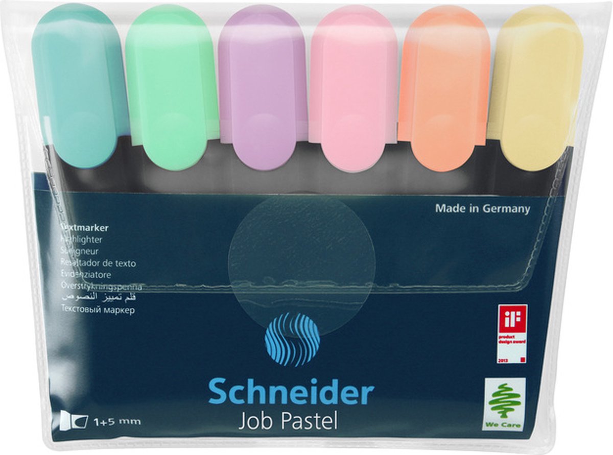 Schneider Electric Tekstmarker Job Pastel Kleur Ass. Etui A 6st.