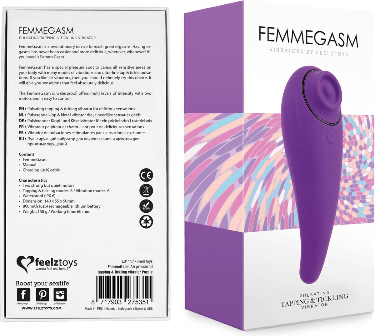 Feelz Toys Femmegasm Clit Vibrator - Paars