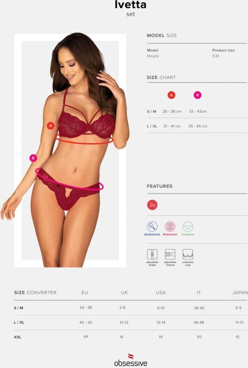 Obsessive Bh Setje Yvetta - Rood