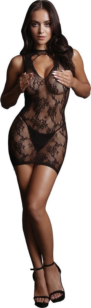 Le Desir Lace Mini Dress - Zwart