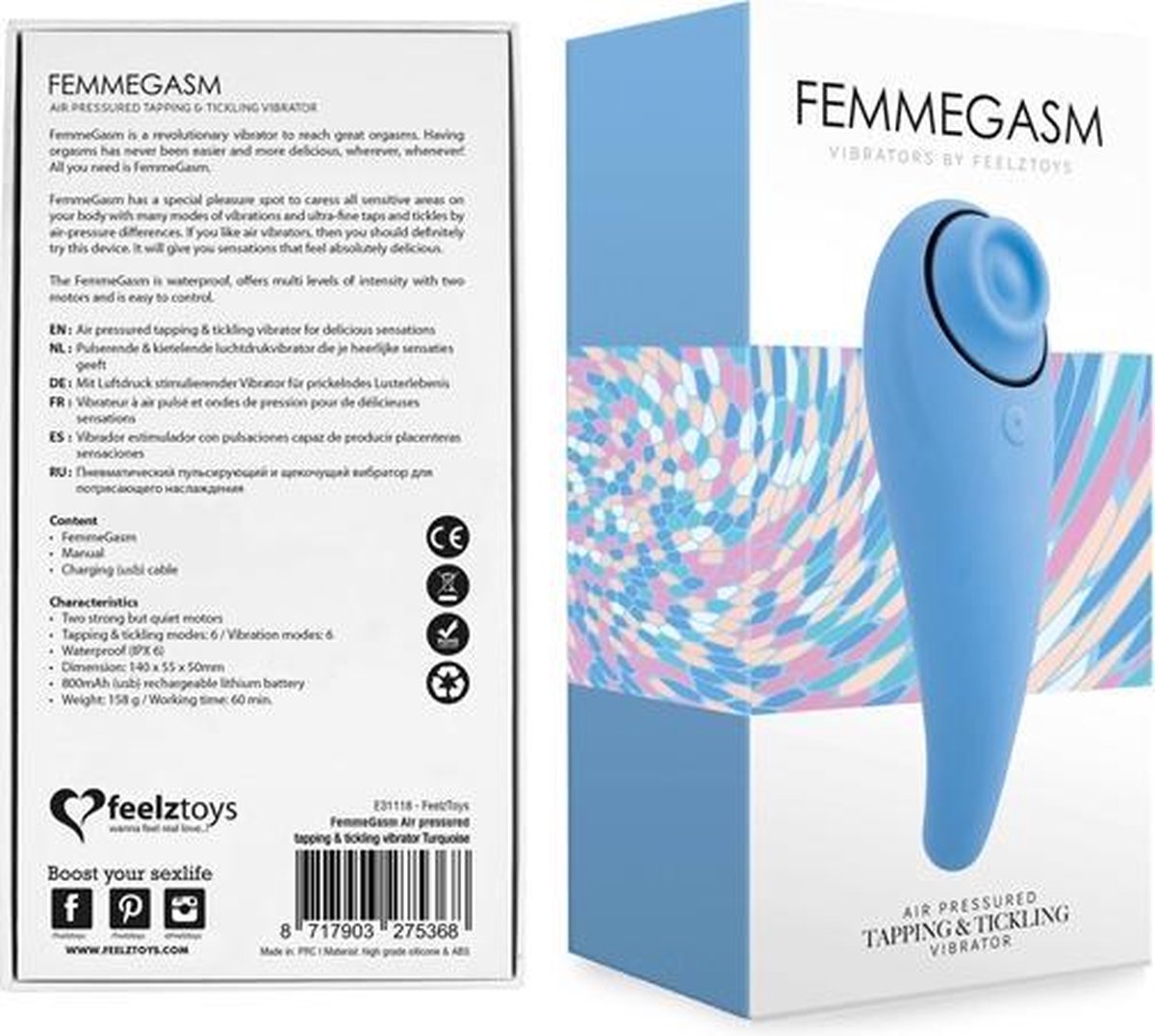 Feelz Toys Femmegasm Clit Vibrator - Turquoise