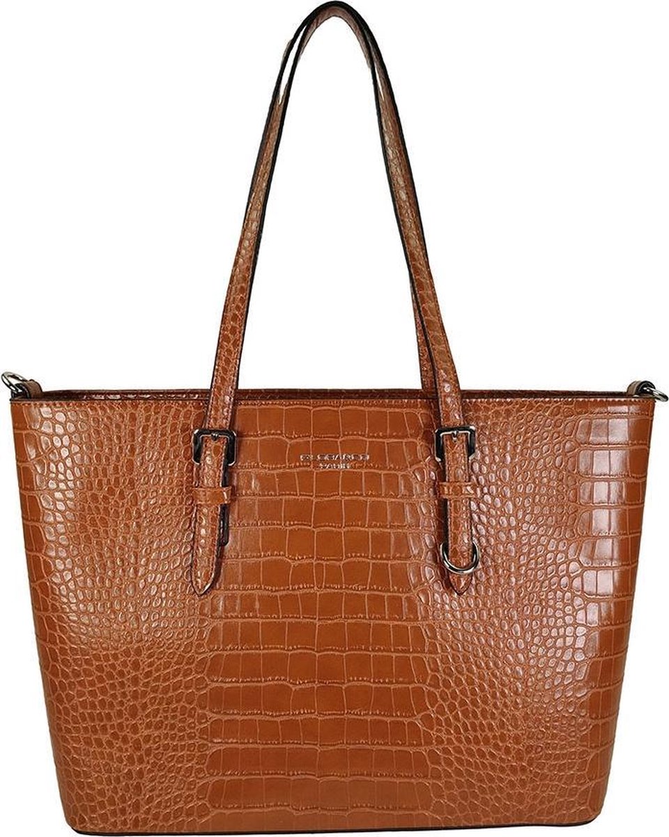Flora & Co Shoulder Bag Shopper Croco Camel