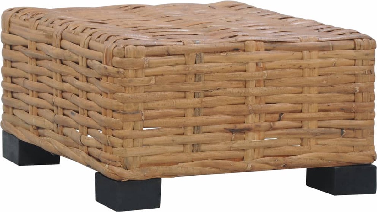 Vidaxl Salontafel 47x47x28 Cm Natuurlijk Rattan - Marrón