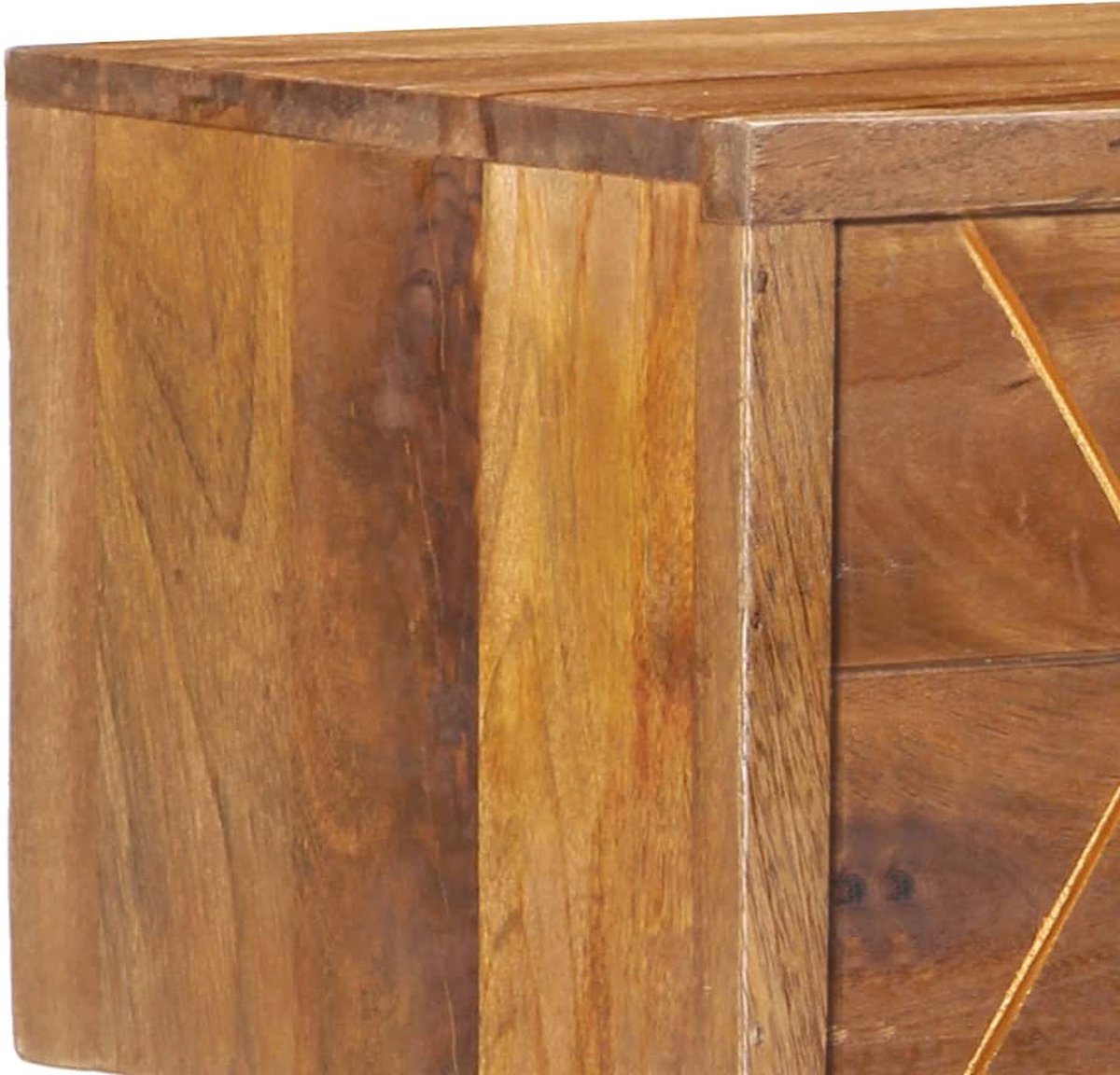 Vidaxl Nachtkastje 43x30x58 Cm Massief Mangohout - Bruin