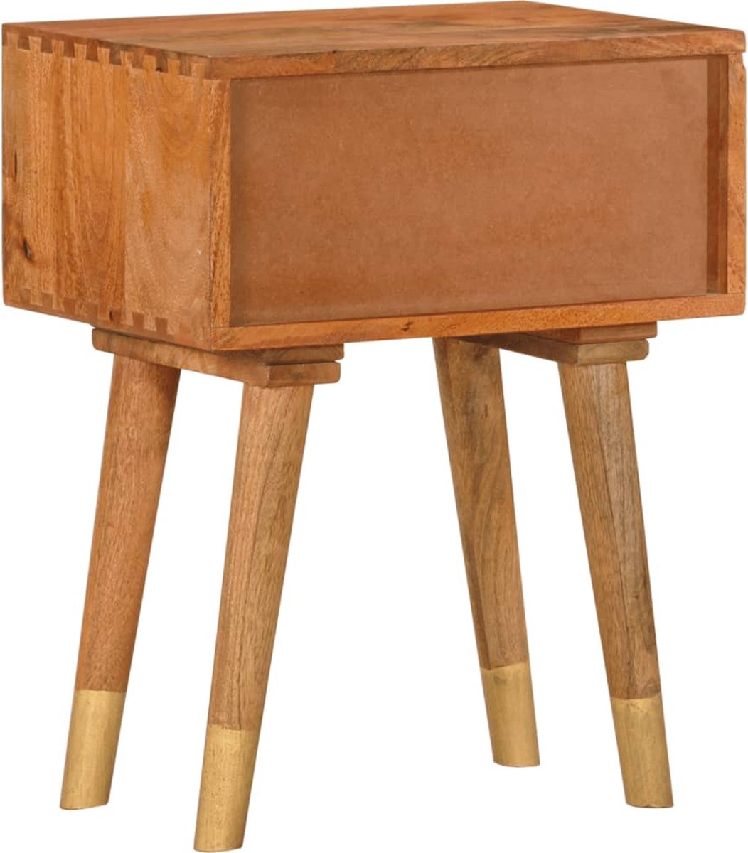 Vidaxl Nachtkastje 43x30x58 Cm Massief Mangohout - Bruin