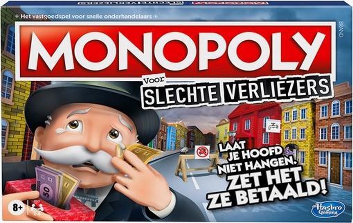 Hasbro Monopoly Slechte Verliezers - Blauw