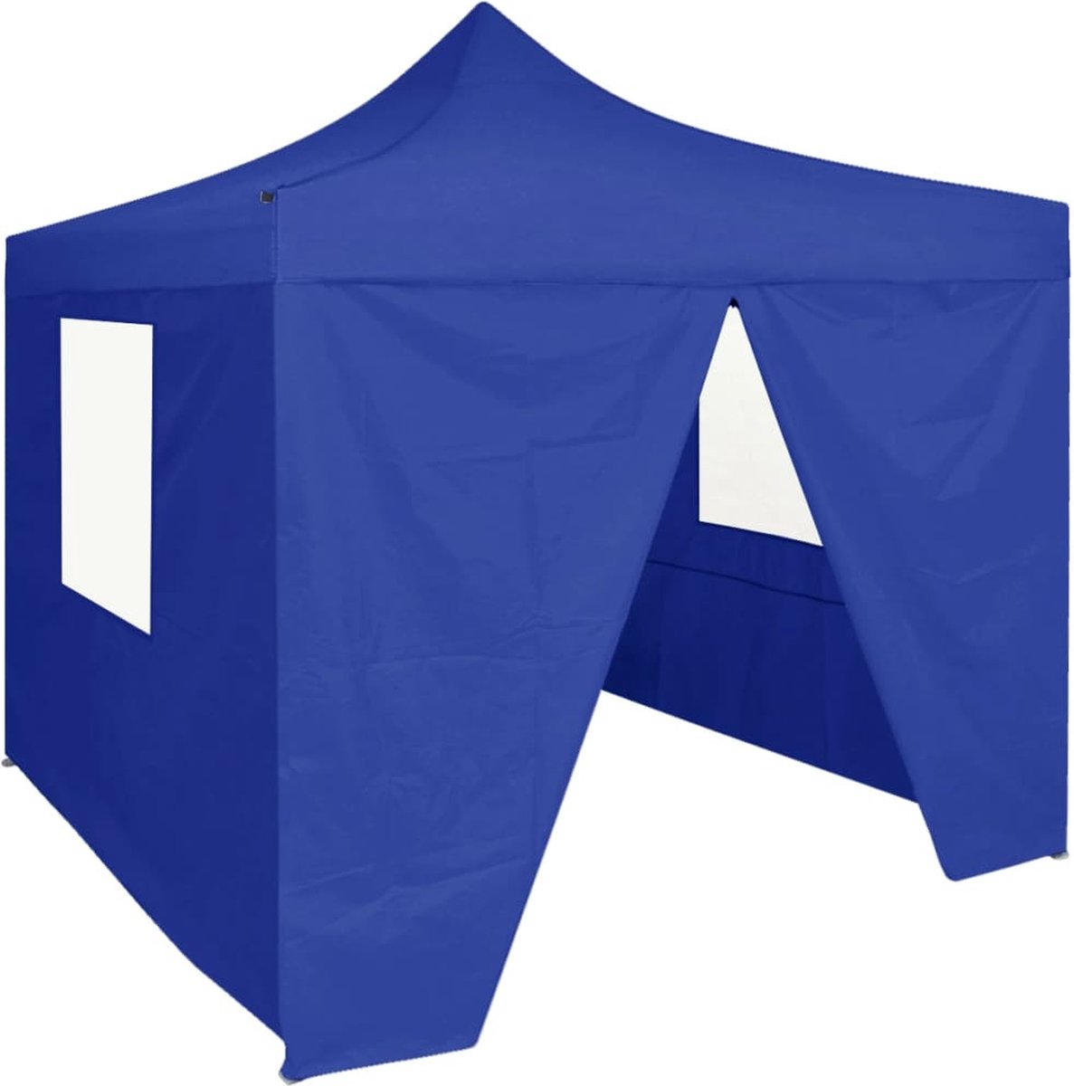 Vidaxl Partytent Met 4 Zijwanden Inklapbaar 2x2 M Staal - Azul