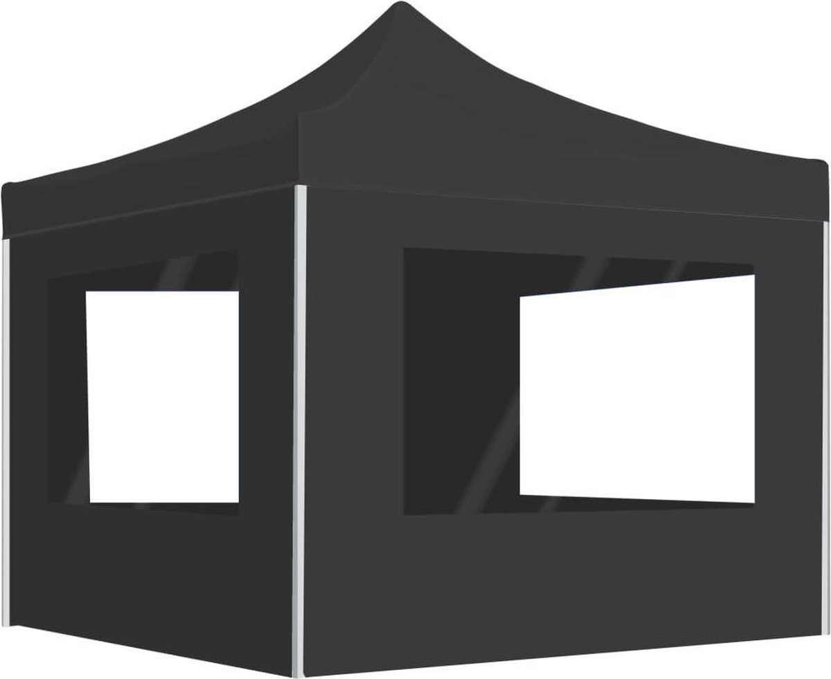 Vidaxl Partytent Inklapbaar Met Wanden 2x2 M Aluminium Antraciet