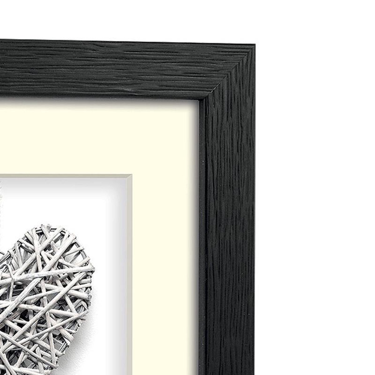 Zep - Houten Fotolijst Met Passe-partout Regent 5 Formaat 10x15 / 15x20 Cm - V32685 - Zwart