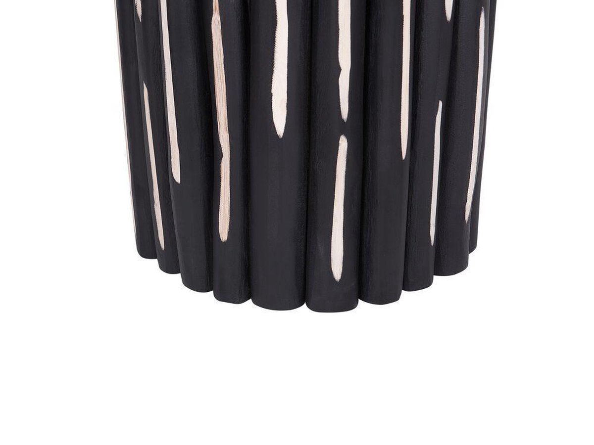 Beliani Altata Nachtkastje Teakhout 30 X 30 Cm - Zwart