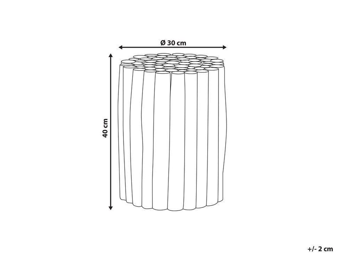 Beliani Altata Nachtkastje Teakhout 30 X 30 Cm - Zwart