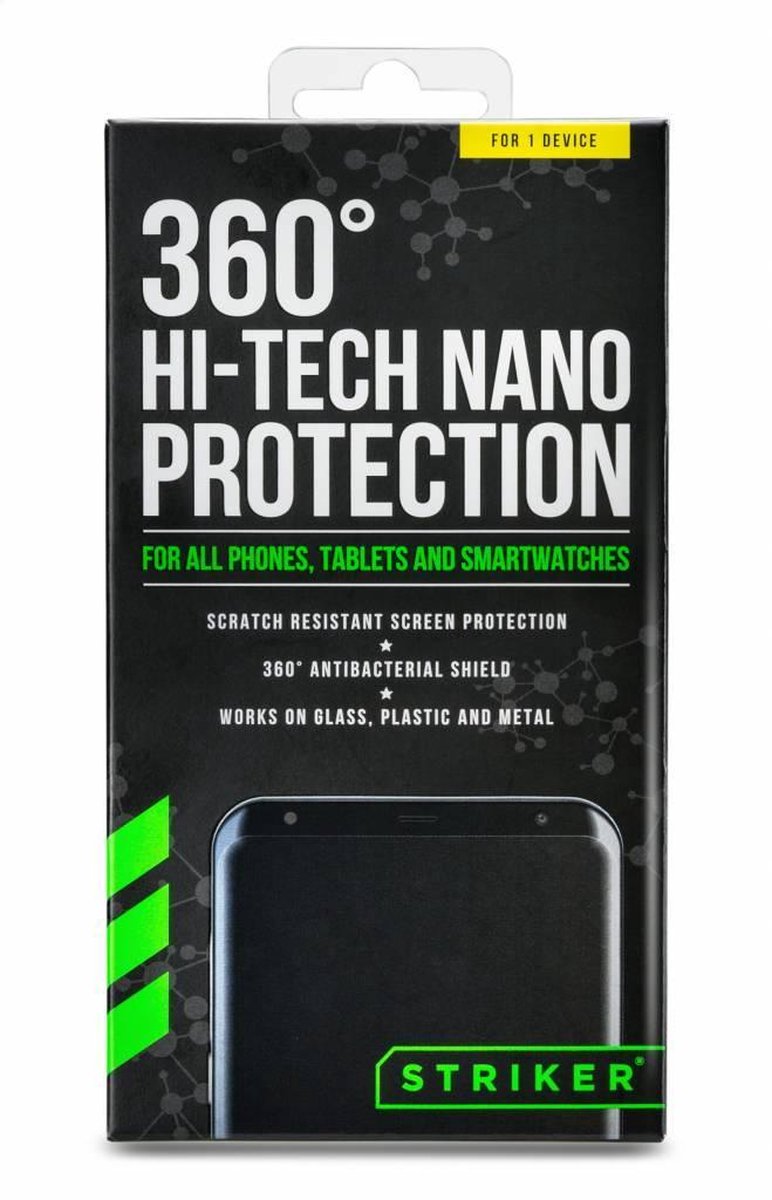 Striker Vloeibare Antibacteriele Screenprotector 360° High Tech Nano