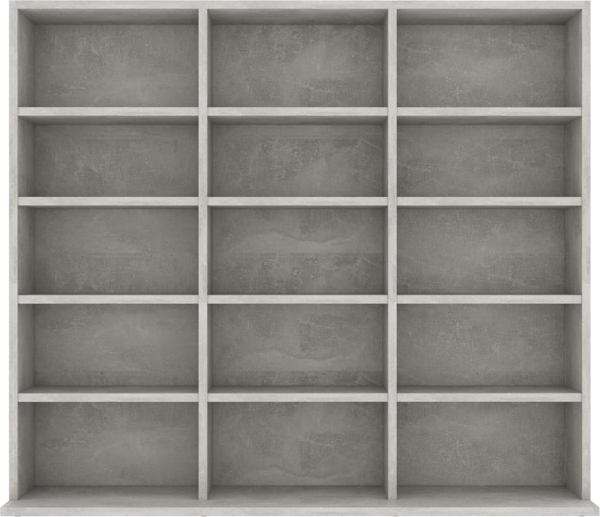 Vidaxl Cd-kast 102x23x89,5 Cm Spaanplaat Beton - Grijs
