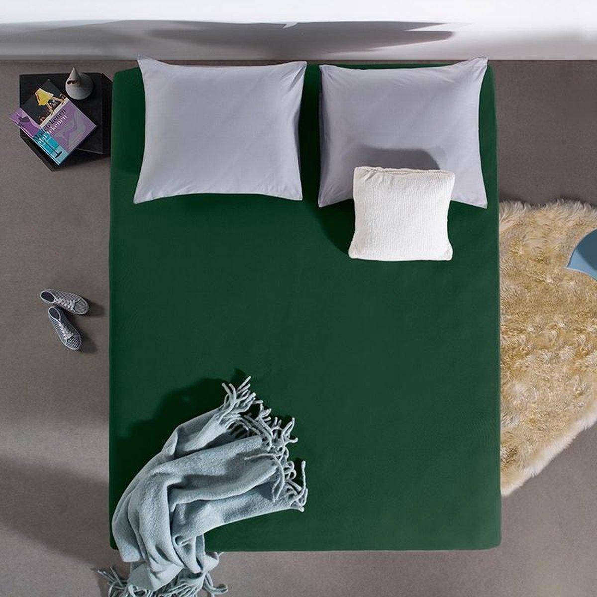 Home Care Dreamhouse Bedding Hsl Hc Jersey 220g B. Green 80/90/100x20 - Groen