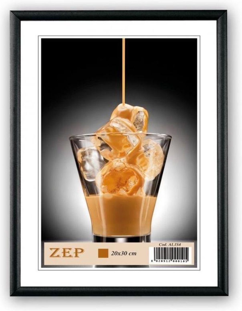 Zep Basic 15x20 Aluminium Lijst Al1b3 - Zwart