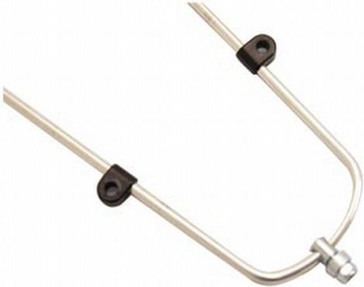 TOM Spatbordstang Verstelbaar Aluminium Zilver 2 Stuks - Silver