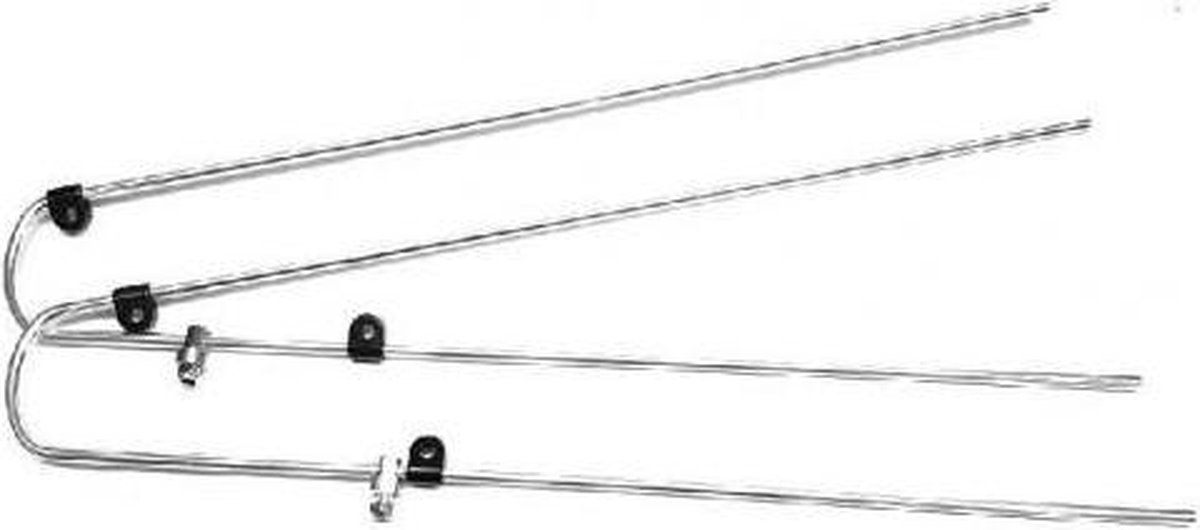 TOM Spatbordstang Verstelbaar Aluminium Zilver 2 Stuks - Silver