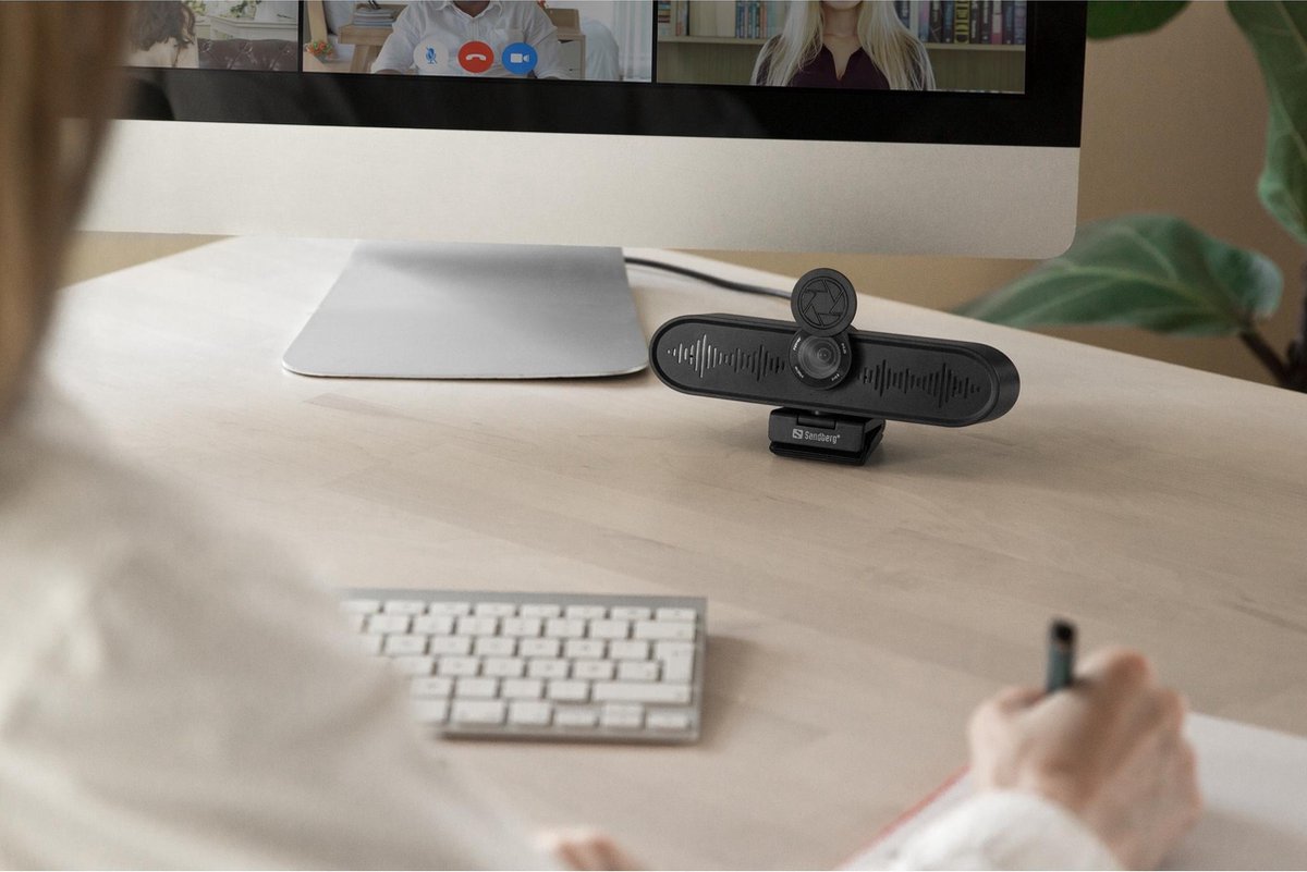 Sandberg 134-24 webcam 3264 x 2448 Pixels USB 3.2 Gen 1 (3.1 Gen 1) - Zwart