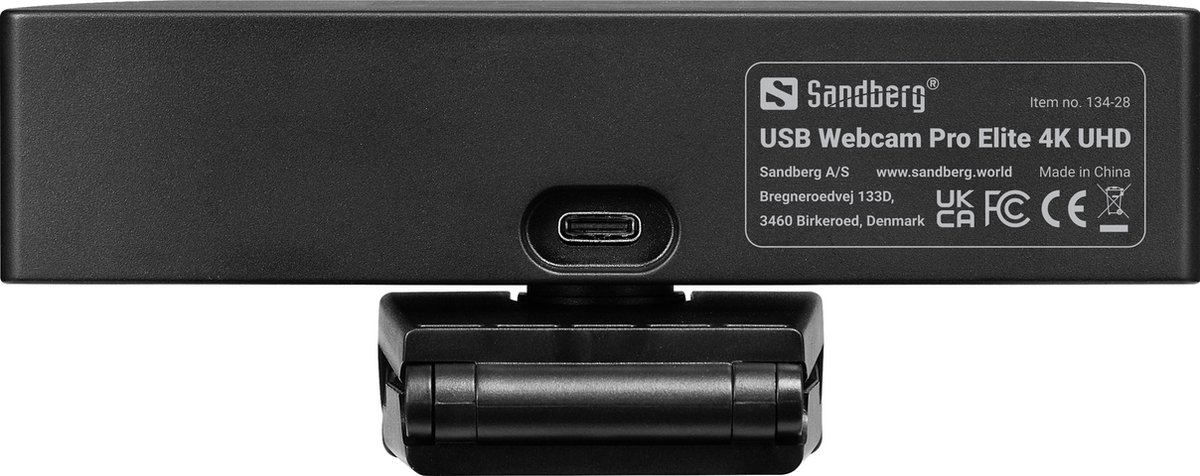 Sandberg 134-28 webcam 8,3 MP 3840 x 2160 Pixels USB 2.0 - Zwart