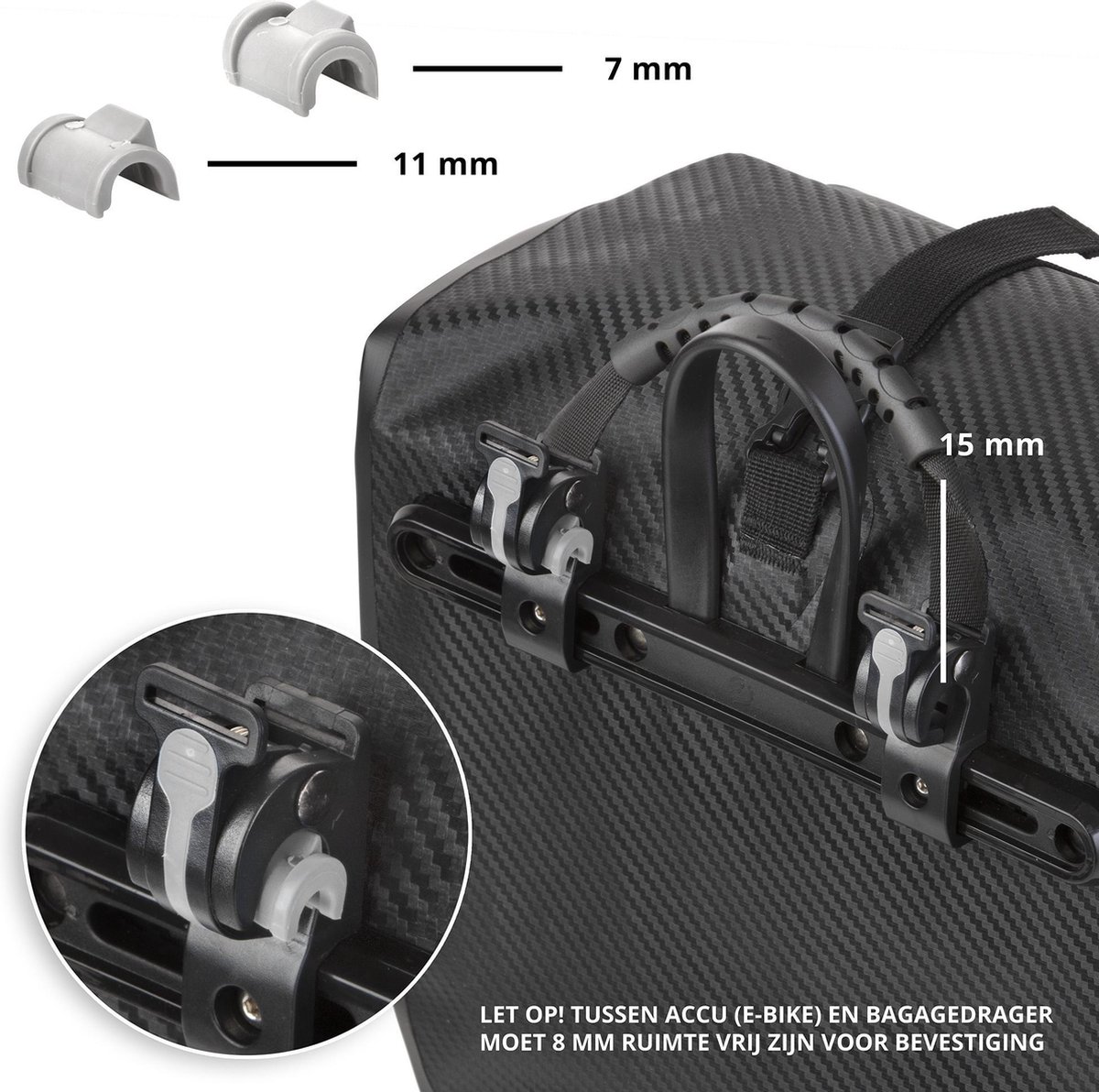 DUTCH MOUNTAIN Dutch Moutains Enkele Fietstas Oersterke En 100% Waterdichte Fietstas En Schoudertas In 1 28 Liter - Zwart