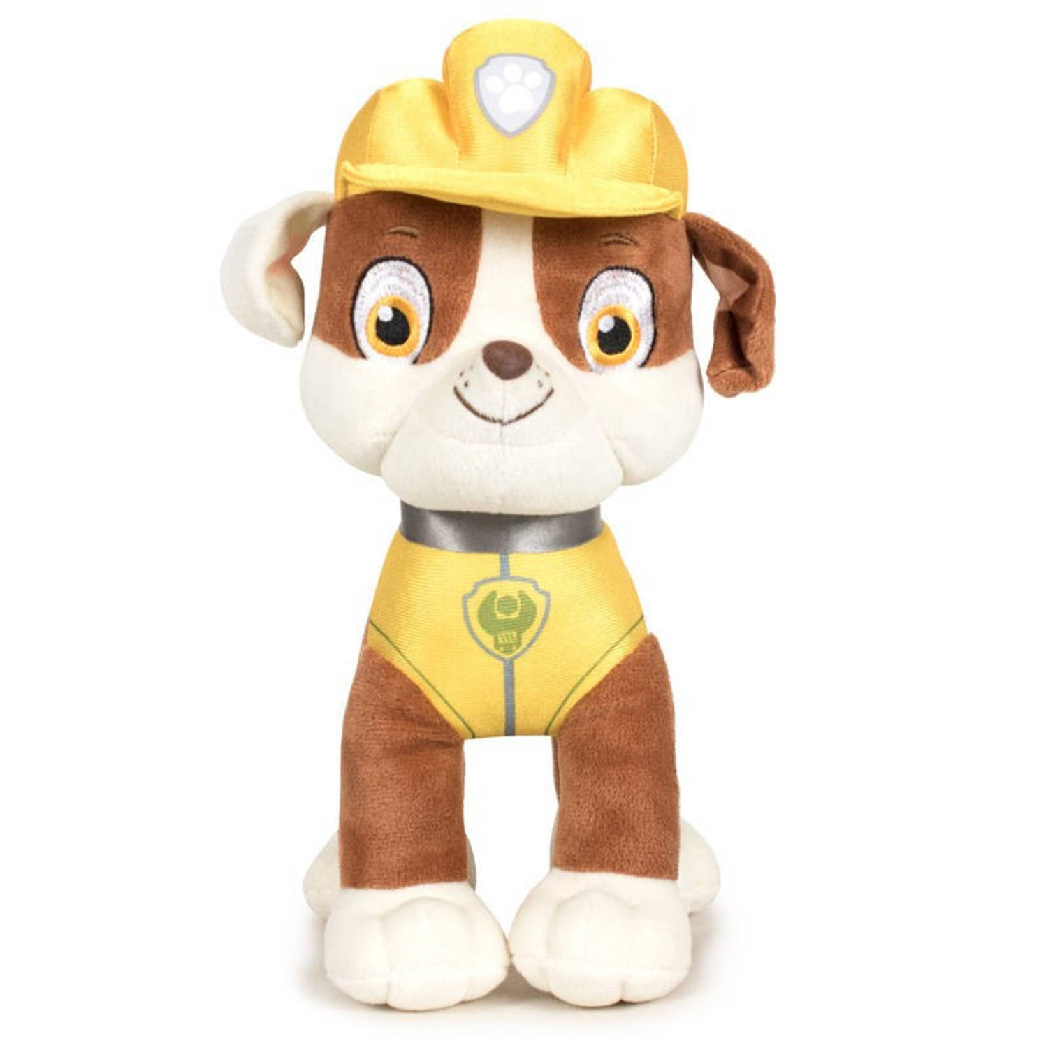 Paw Patrol Pluche Knuffel Rubble - Classic New Style - 19 Cm - Cartoon Knuffels - Speelgoed Voor Kinderen