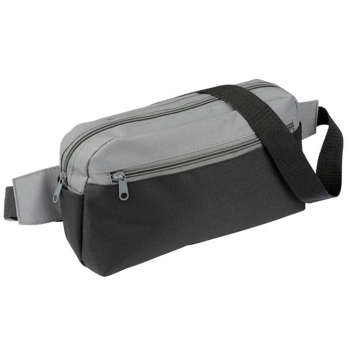/zwart Heuptasje/buideltasje 28 X 17 Cm -/zwarte Heuptassen/fanny Pack Voor Op Reis/onderweg - Grijs