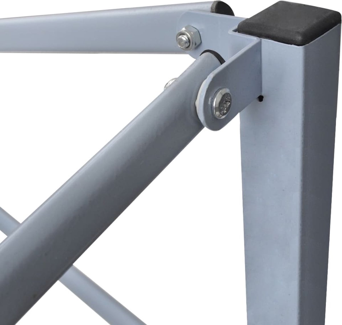 Vidaxl Partytent Met 4 Zijwanden Inklapbaar 2x2 M Staal - Wit