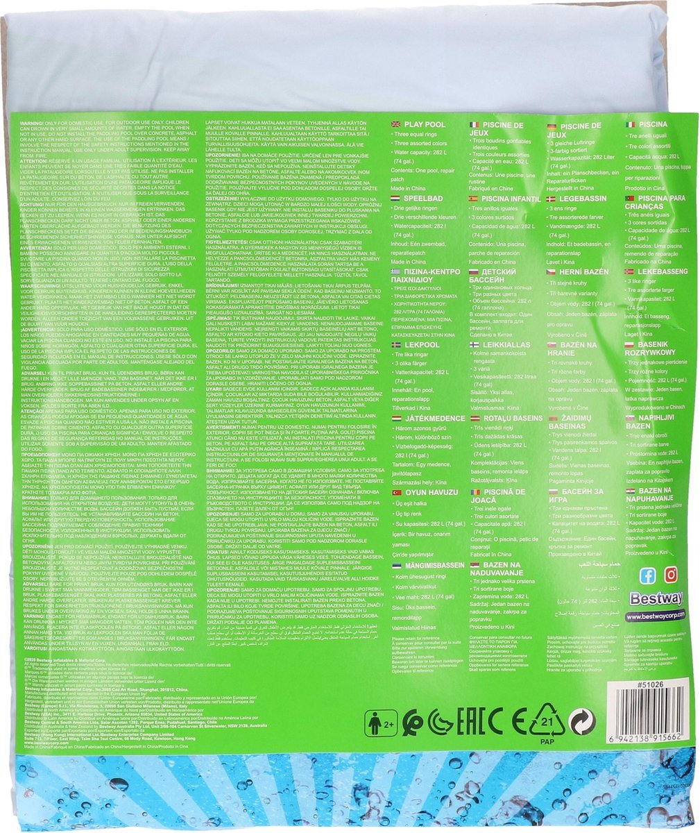 BSTW e Opblaas Zwembad Voor In De Tuin 152cm - Groen