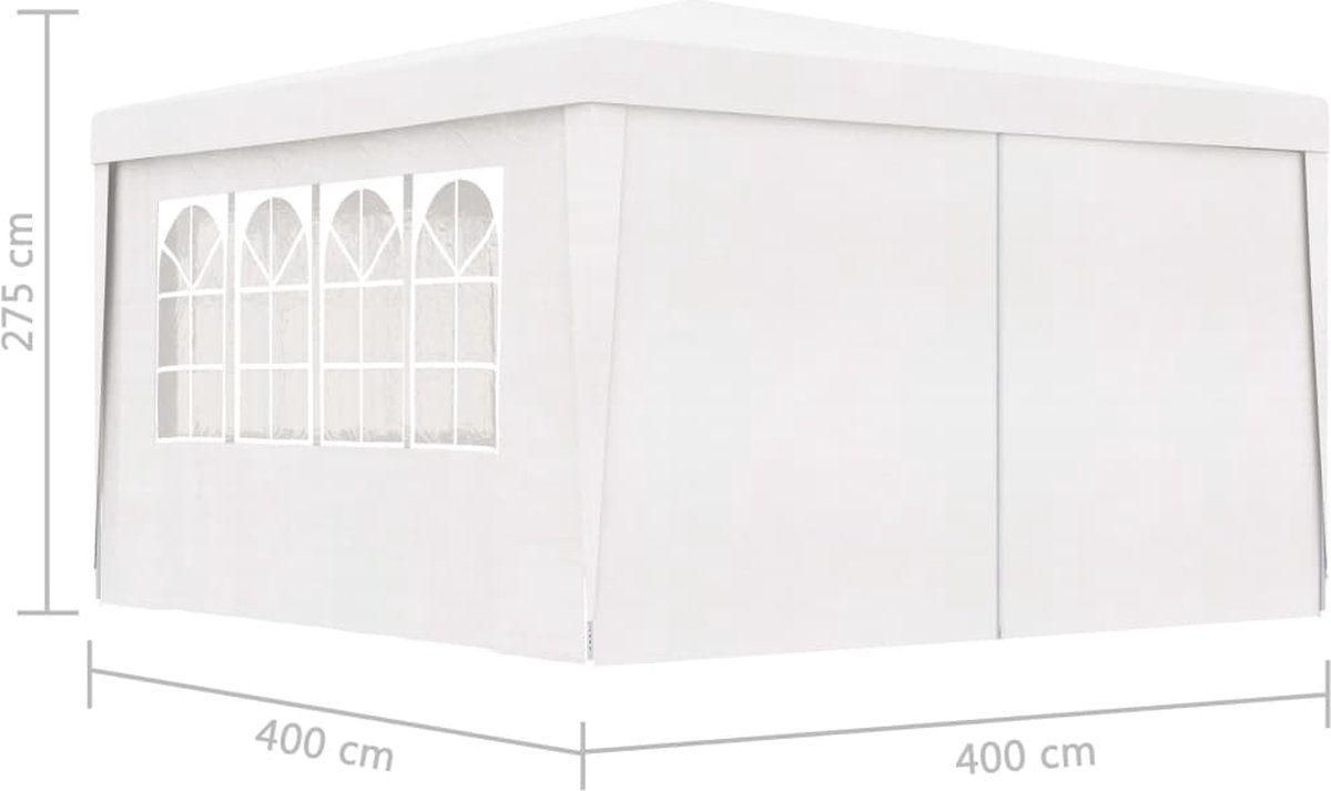 Vidaxl Partytent Met Zijwanden Professioneel 90 G/m² 4x4 M - Wit
