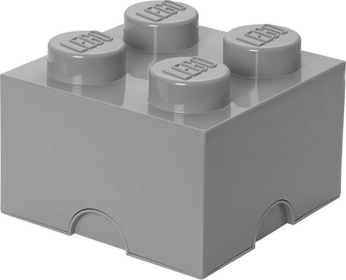 Lego Set Van 2 - Opbergbox Brick 4, - - Grijs