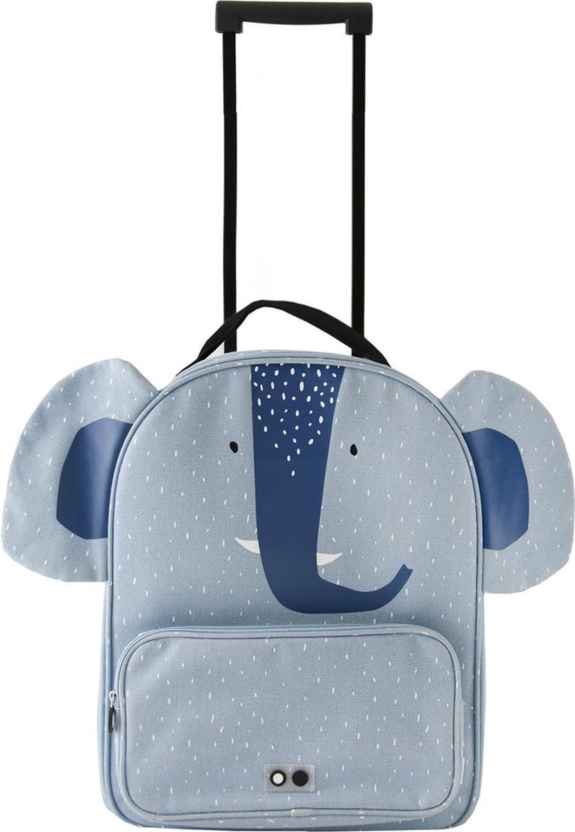 Trixie Trolley Koffer Mrs. Elephant 45 X 34 Cm - Blauw