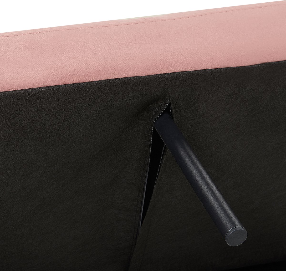 Beliani Vimmerby Slaapbank Fluweel 110 X 212 Cm - Roze