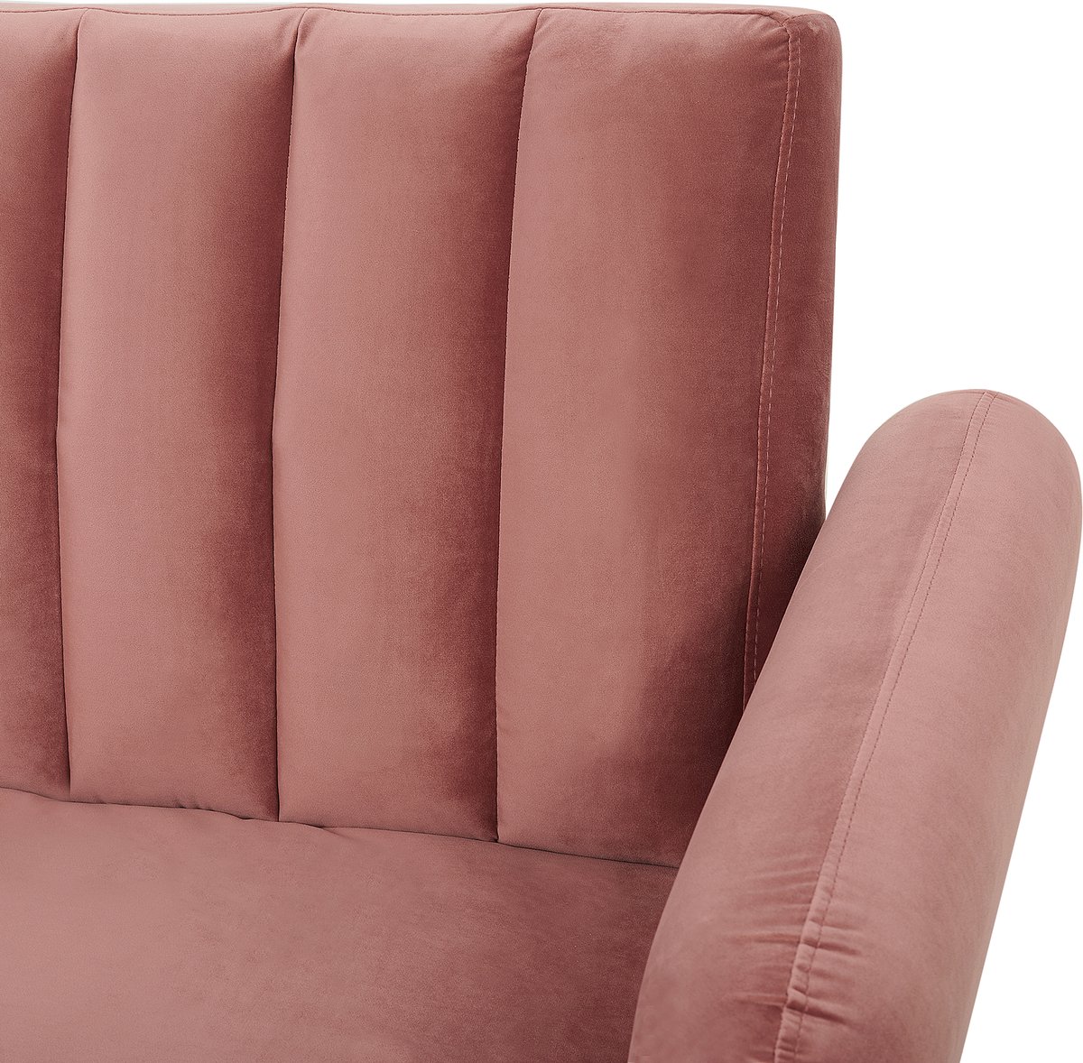 Beliani Vimmerby Slaapbank Fluweel 110 X 212 Cm - Roze