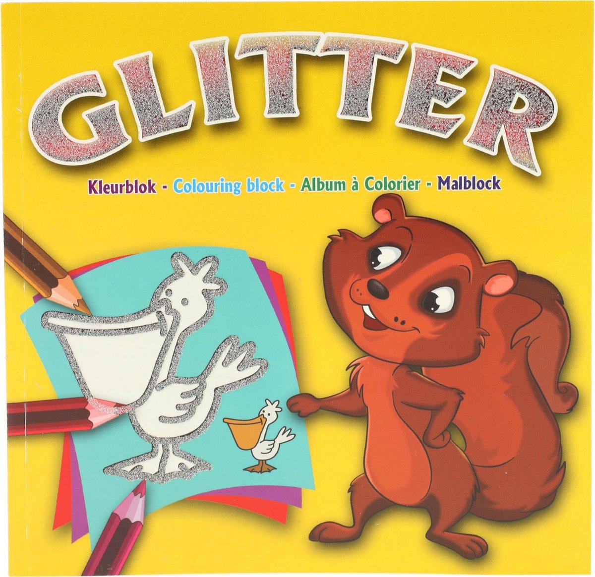 Toi-Toys Kleurboek Glitter Meisjes 40 Pagina's - Geel