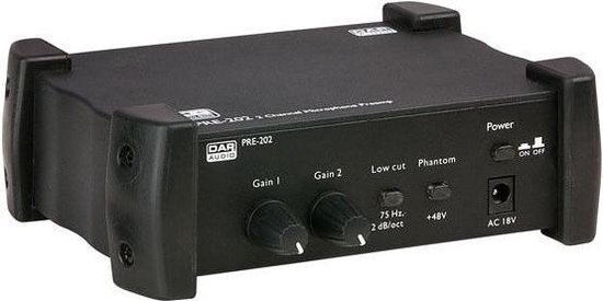 DAP PRE-202 2 -kanaals microfoon voorversterker