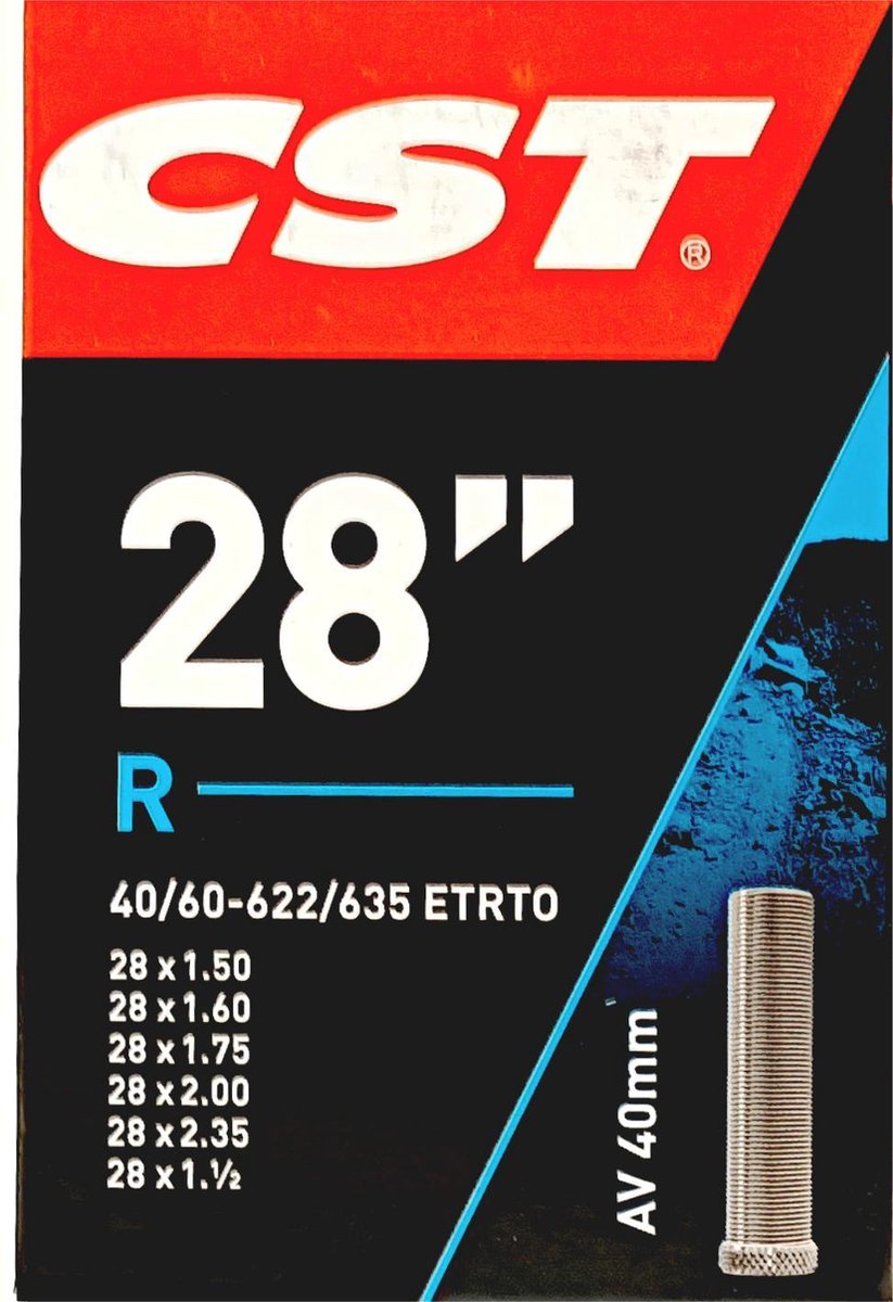 CST Binnenband 28 X 1.50/2.35 (40/60-622/635) Av 40 Mm - Zwart