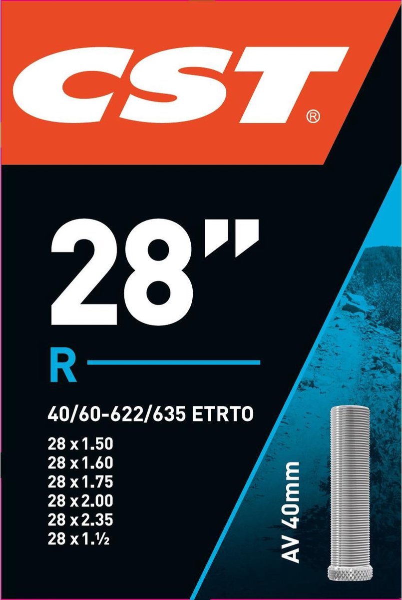 CST Binnenband 28 X 1.50/2.35 (40/60-622/635) Av 40 Mm - Zwart