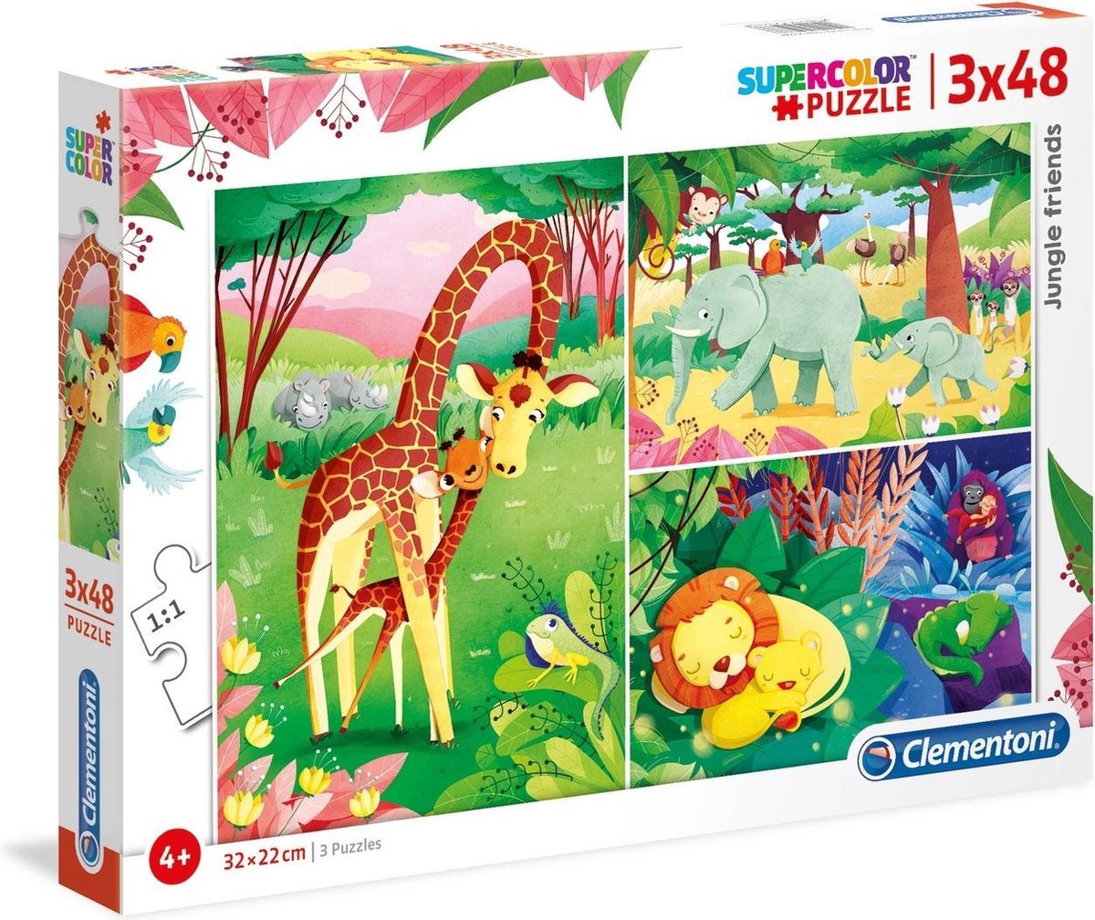 Clementoni Legpuzzel Jungle Friends 48 Stukjes 3 Stuks