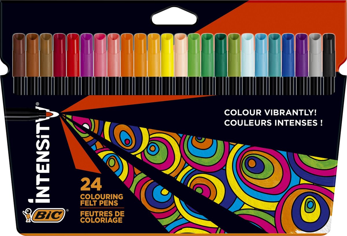 Bic Viltstiften Color Up, Kartonnen Etui Met 24 Stuks In Geassorteerde Kleuren