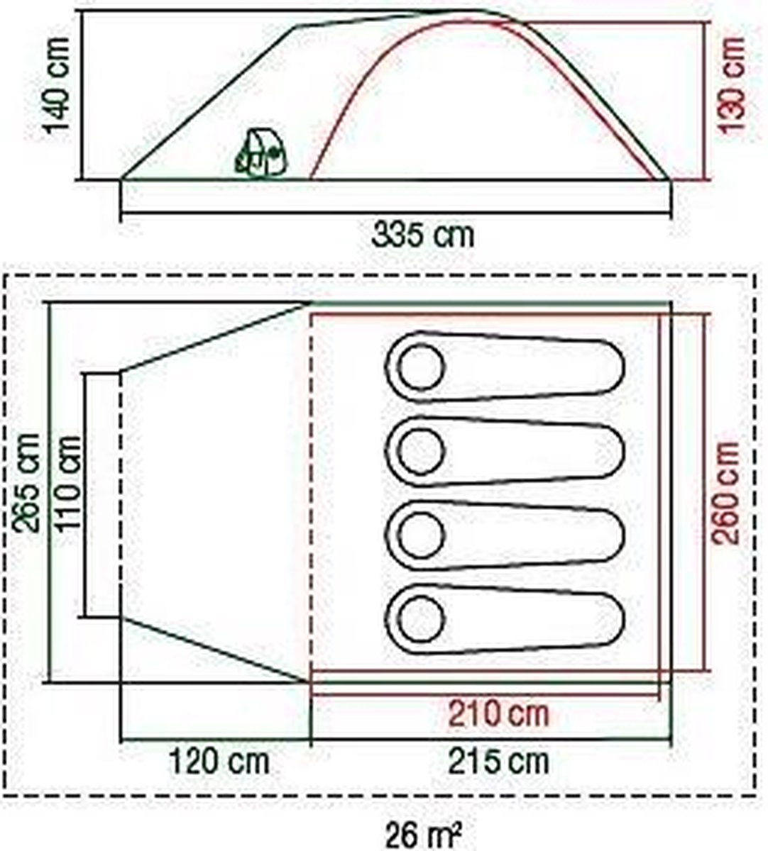 Coleman Kobuk Valley 4 Plus - Groen
