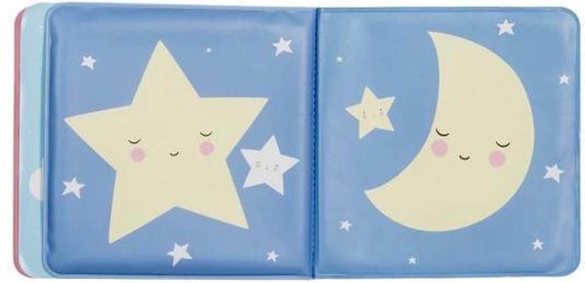 A Little Lovely Company Badboekje Cloud&friends 12 Cm Foam/roze - Blauw